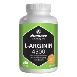 L-ARGININ HOCHDOSIERT 4.500 mg kapsule, 360 kosov