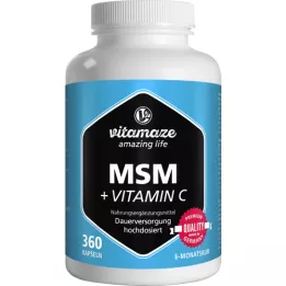 MSM HOCHDOSIERT+Vitamin C kapsule, 360 kapsul