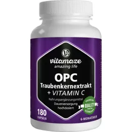 OPC TRAUBENKERNEXTRAKT kapsule z visokim odmerkom + vitamin C, 180 kosov