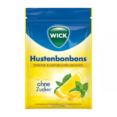 WICK Limona &amp; naravni mentolni bonbon brez sladkorja v vrečki, 72 g