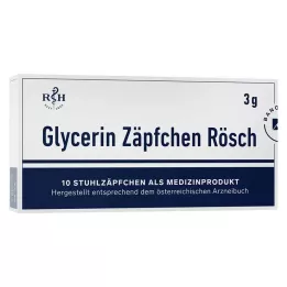 GLYCERIN ZÄPFCHEN Rösch 3 g proti zaprtju, 10 kosov