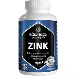 ZINK 25 mg veganske tablete z visokim odmerkom, 180 kosov
