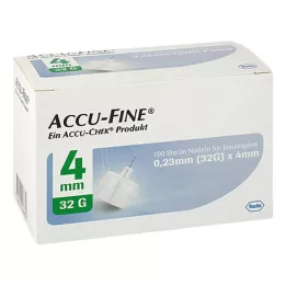ACCU FINE Sterilne igle za inzulinska peresa 4 mm 32 G, 100 kosov