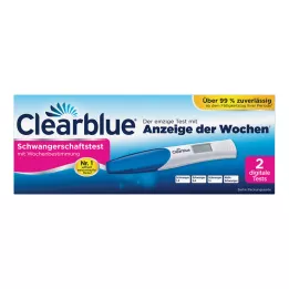 CLEARBLUE Test nosečnosti z določitvijo tedna nosečnosti, 2 kosa