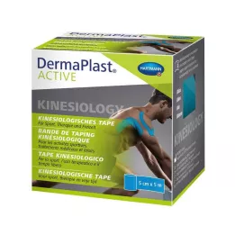DERMAPLAST Aktivni kineziološki trak 5 cmx5 m, modri, 1 kos