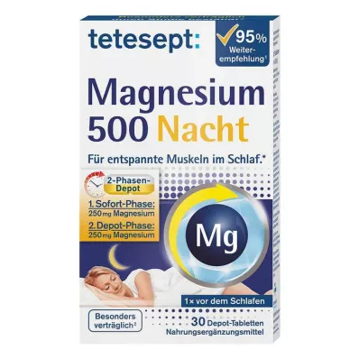 TETESEPT Magnezij 500 nočnih tablet, 30 kapsul