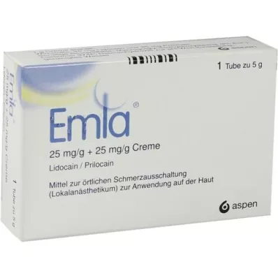 EMLA 25 mg/g + 25 mg/g kreme + 2 obliža Tegaderm, 5 g