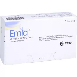 EMLA 25 mg/g + 25 mg/g kreme + 12 obližev Tegaderm, 5X5 g