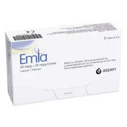 EMLA 25 mg/g + 25 mg/g kreme + 12 obližev Tegaderm, 5X5 g