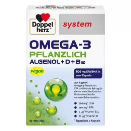 DOPPELHERZ Kapsule rastlinskega sistema Omega-3, 60 kapsul