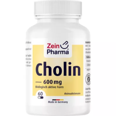 CHOLIN 600 mg čistega iz bitartrata, veg. kapsule, 60 kosov