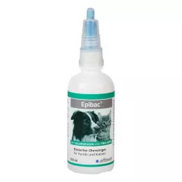 EPIBAC alkalna raztopina za čiščenje ušes za pse/mačke, 100 ml