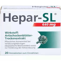 HEPAR-SL 640 mg filmsko obložene tablete, 20 kosov