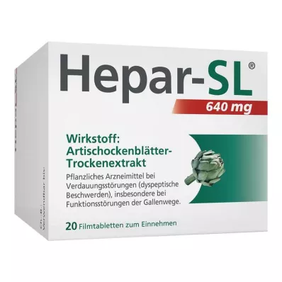 HEPAR-SL 640 mg filmsko obložene tablete, 20 kosov