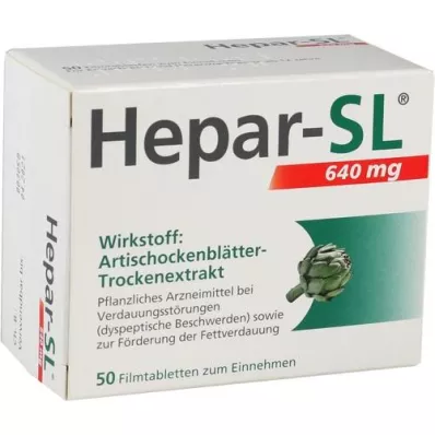 HEPAR-SL 640 mg filmsko obložene tablete, 50 kosov