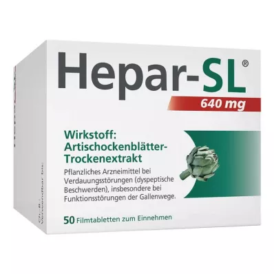 HEPAR-SL 640 mg filmsko obložene tablete, 50 kosov HEPAR-SL 640 mg filmsko obložene tablete, 50 kosov