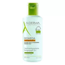 A-DERMA EXOMEGA CONTROL Gel za čiščenje 2v1, 200 ml