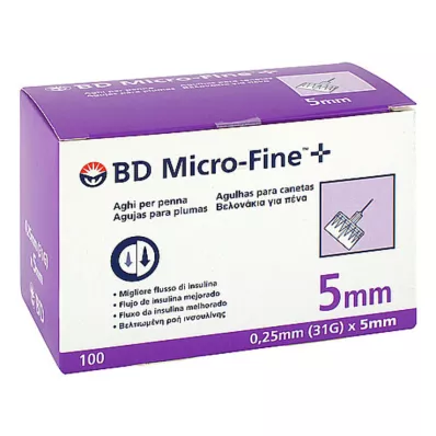 BD MICRO-FINE+ Igle za peresa 0,25x5 mm, 100 kosov BD MICRO-FINE+ Igle za peresa 0,25x5 mm, 100 kosov