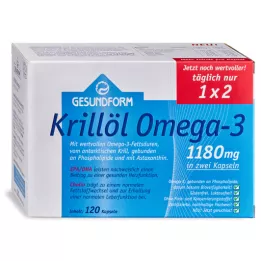 GESUNDFORM Krilovo olje 1180 mg Antarktika kapsule, 120 kosov