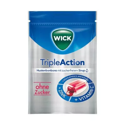 WICK TripleAction Mentol & Cassis o.Zucker Bon., 72 g WICK TripleAction Mentol & Cassis o.Zucker Bon., 72 g