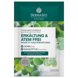 DERMASEL Kopalne soli iz Mrtvega morja pri prehladnih obolenjih &amp; Brez dihanja, 80 g