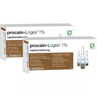 PROCAIN-Loges 1% raztopina za injiciranje, ampule, 100X2 ml