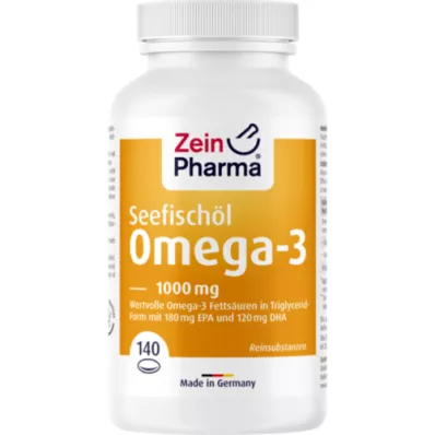 OMEGA-3 1000 mg mehke kapsule z morskim ribjim oljem v visokem odmerku, 140 kosov