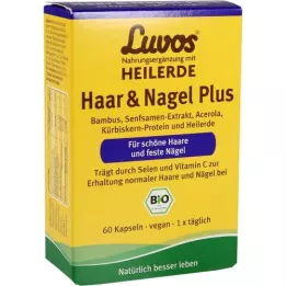 LUVOS Zdravilna glina Organic Hair &amp; Nail Plus kapsule, 60 kapsul