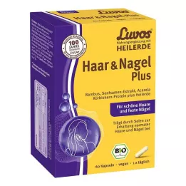 LUVOS Zdravilna glina Organic Hair &amp; Nail Plus kapsule, 60 kapsul