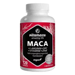 MACA 10:1 visok odmerek+L-arginin+OPC+Vit.vegan Kps., 120 kosov
