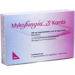 MYKOFUNGIN 3 Combi 200 mg vaginalna tableta + 10 mg/g krema, 1 P