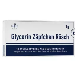 GLYCERIN ZÄPFCHEN Rösch 1 g proti zaprtju, 10 kosov