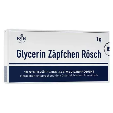 Glicerinske svečke Rösch 1 g proti zaprtju, 10 kos