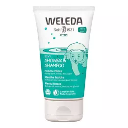 WELEDA Otroška prha 2v1 &amp; Šampon sveža meta, 150 ml
