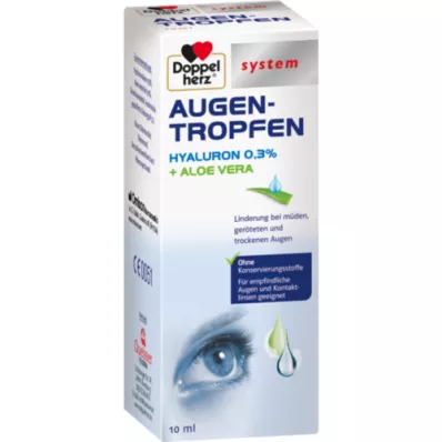 DOPPELHERZ Kapljice za oči Hyaluron 0,3 % sistem, 10 ml