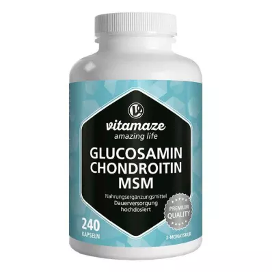 GLUCOSAMIN CHONDROITIN MSM Vitamin C kapsule, 240 kapsul