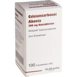 CALCIUMCARBONAT ABANTA 500 mg žvečljive tablete, 100 kosov