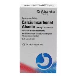 CALCIUMCARBONAT ABANTA 500 mg žvečljive tablete, 100 kosov