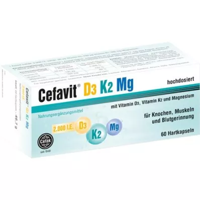 CEFAVIT D3 K2 Mg 2.000 I.U. trde kapsule, 60 kosov