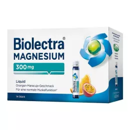 BIOLECTRA Magnezij 300 mg tekočina, 14 kosov