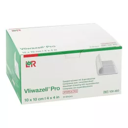 VLIWAZELL Pro superabsorb.compress.sterile 10x10 cm, 10 kosov