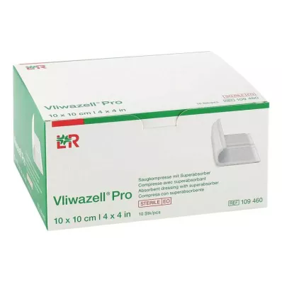 VLIWAZELL Pro superabsorb.compress.sterile 10x10 cm, 10 kosov VLIWAZELL Pro superabsorb.compress.sterile 10x10 cm, 10 kosov