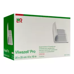 VLIWAZELL Pro superabsorb.compress.sterile 20x25 cm, 10 kosov