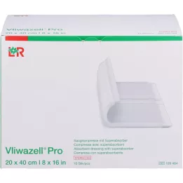 VLIWAZELL Pro superabsorb.compress.sterile 20x40 cm, 10 kosov