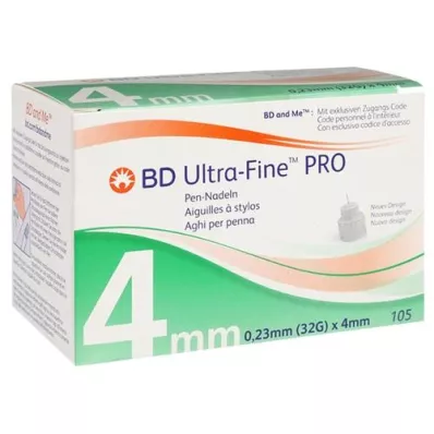 BD ULTRA-FINE PRO Igle za pisala 4 mm 32 G 0,23 mm, 105 kosov