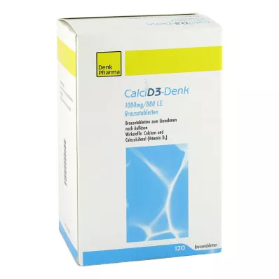 CALCI D3-Denk 1.000 mg/880 I.U. šumeče tablete, 120 kosov