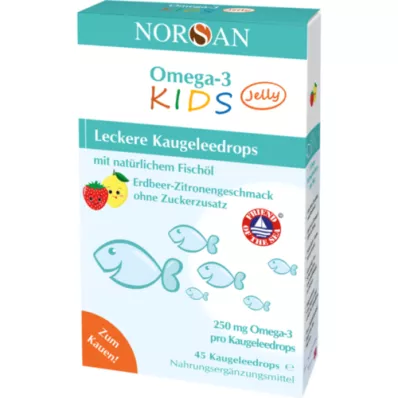NORSAN Omega-3 Kids Jelly Dragees, 45 kosov