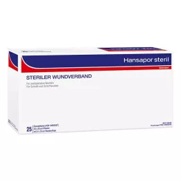 HANSAPOR sterilna obloga za rane 10x20 cm, 25 kosov