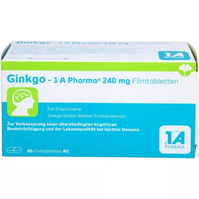 GINKGO-1A Pharma 240 mg filmsko obložene tablete, 60 kosov