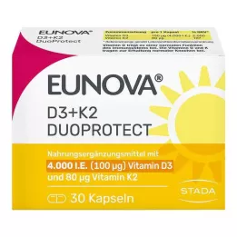 EUNOVA DuoProtect D3+K2 4000 I.U./80 μg kapsule, 30 kosov
